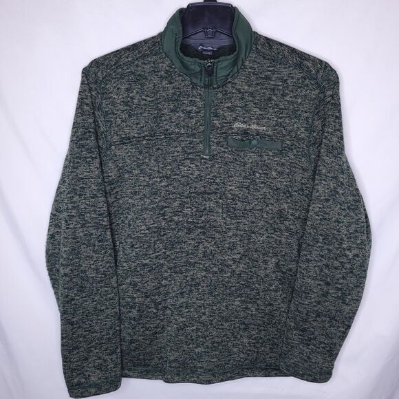 Eddie Bauer Other - Eddie Bauer Jacket Mens Large Green Fleece Camo Army Pullover